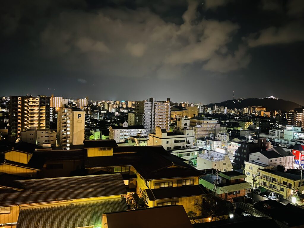 道後御湯からの夜景